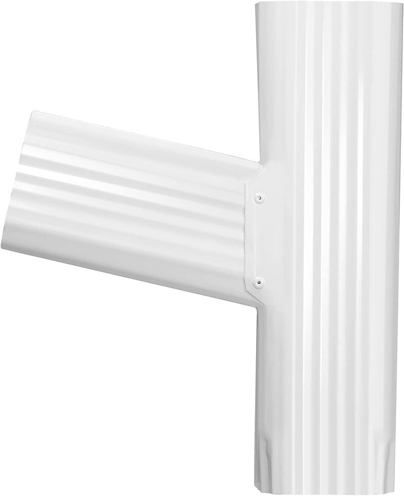 VYH Gutter Downspout Y Connector 2x3 Standard Left High Gloss White - Image 1